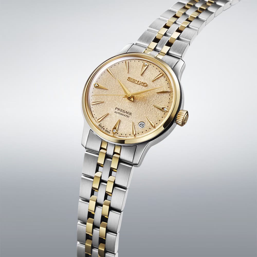 Seiko Presage Ladies Diamond Cocktail Time - Gold - SRPL64J1