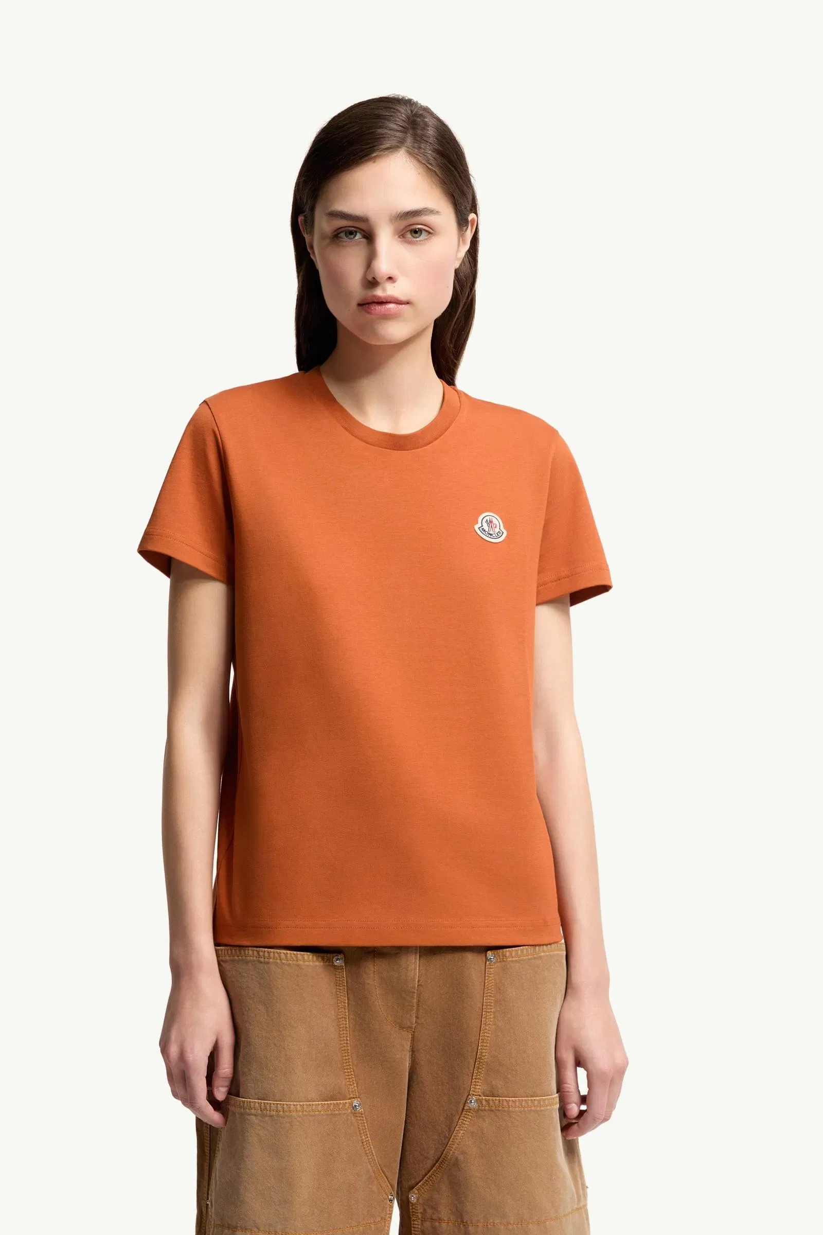 Moncler Logo Patch Cotton T-Shirt (Pack Of Three) White & Black & Orange White & Black & Orange