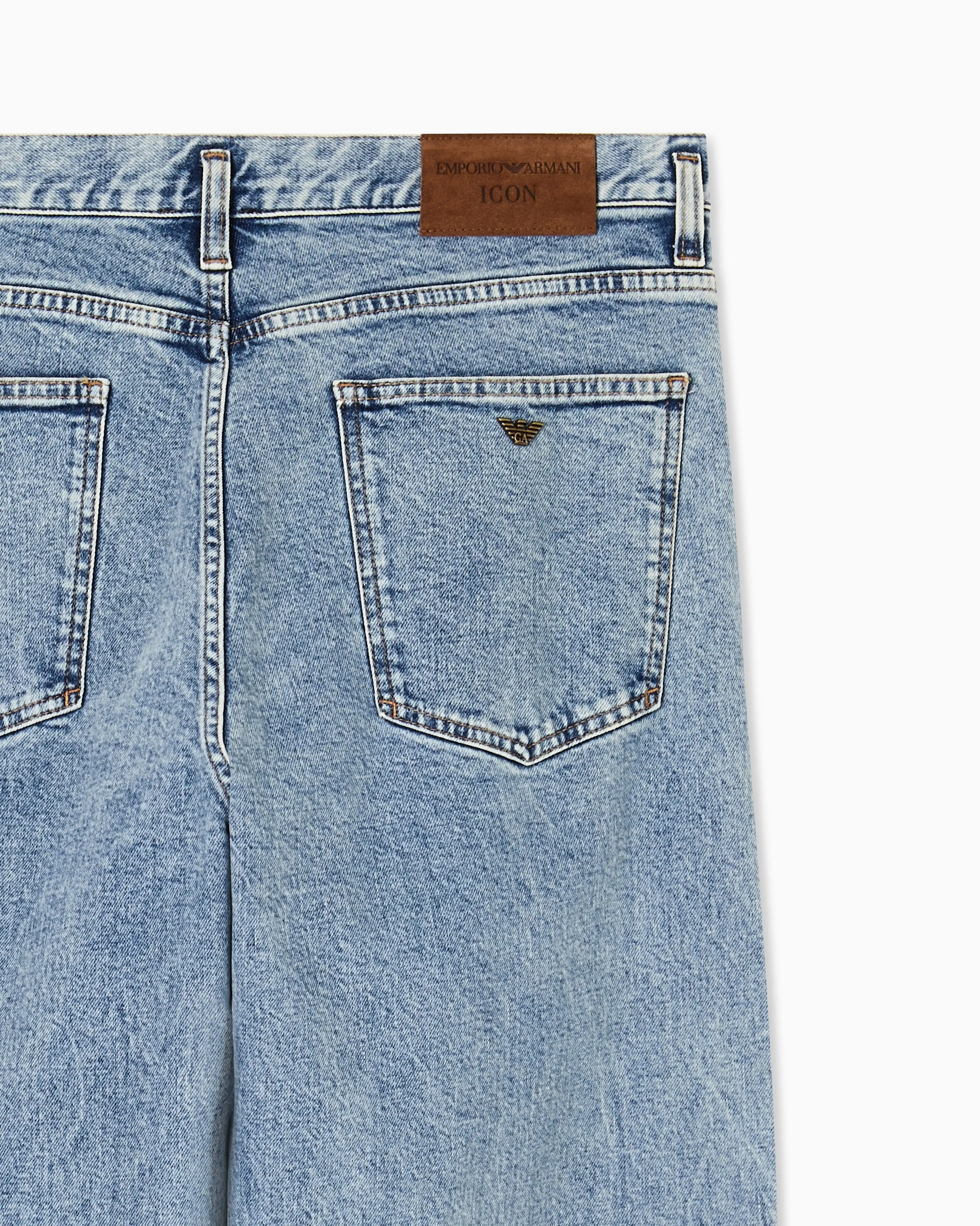 Emporio Armani Icon stretch-drill oval-leg jeans