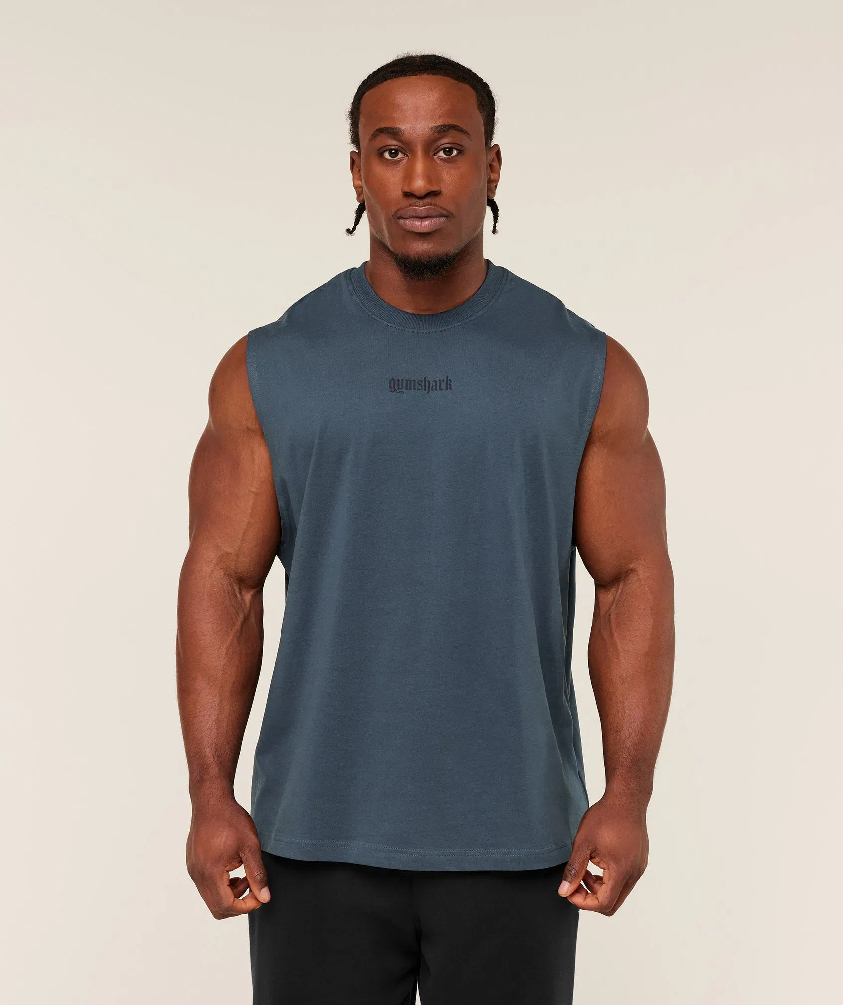 Gymshark Olde English Tank - GS Stealth Blue