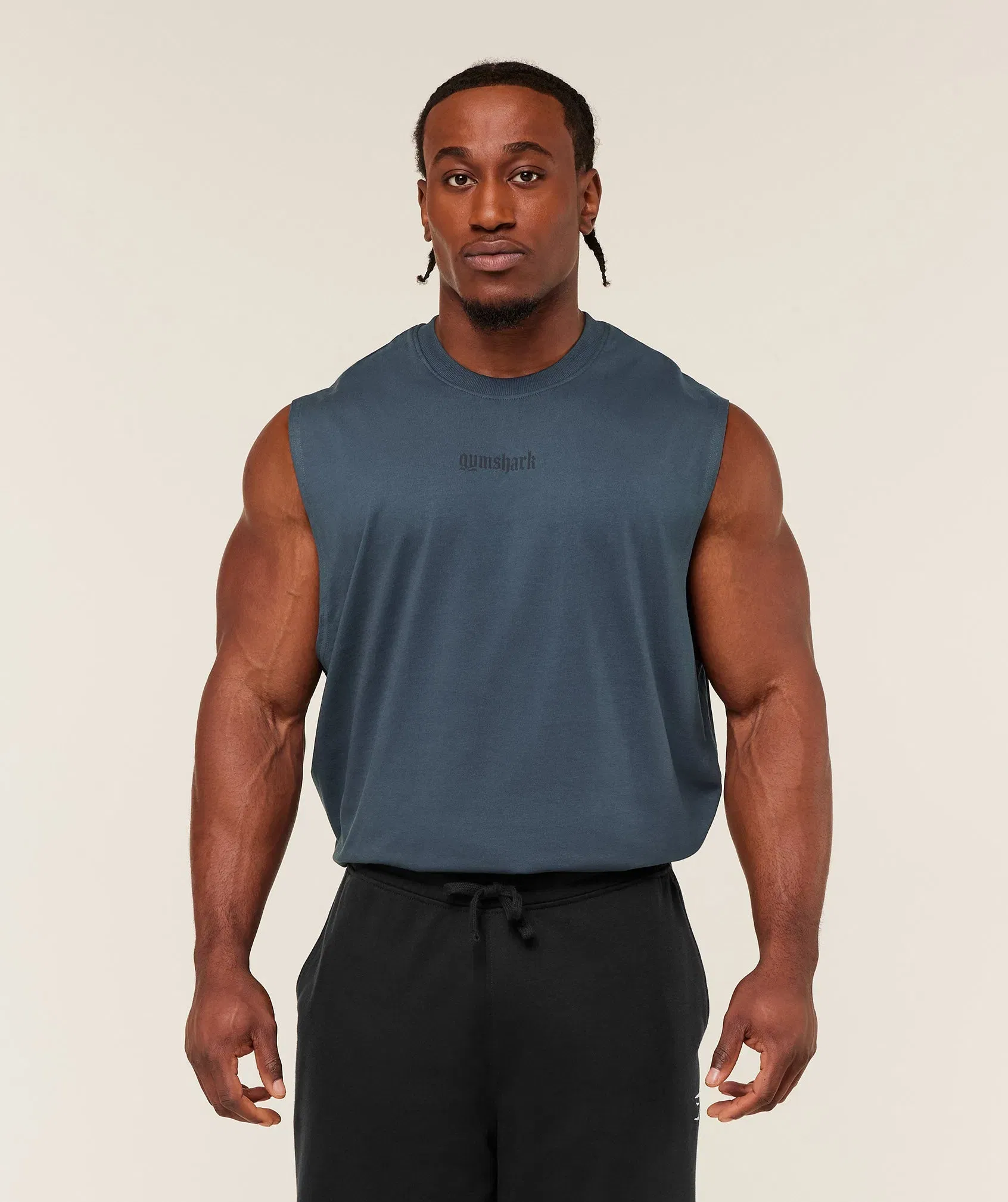 Gymshark Olde English Tank - GS Stealth Blue