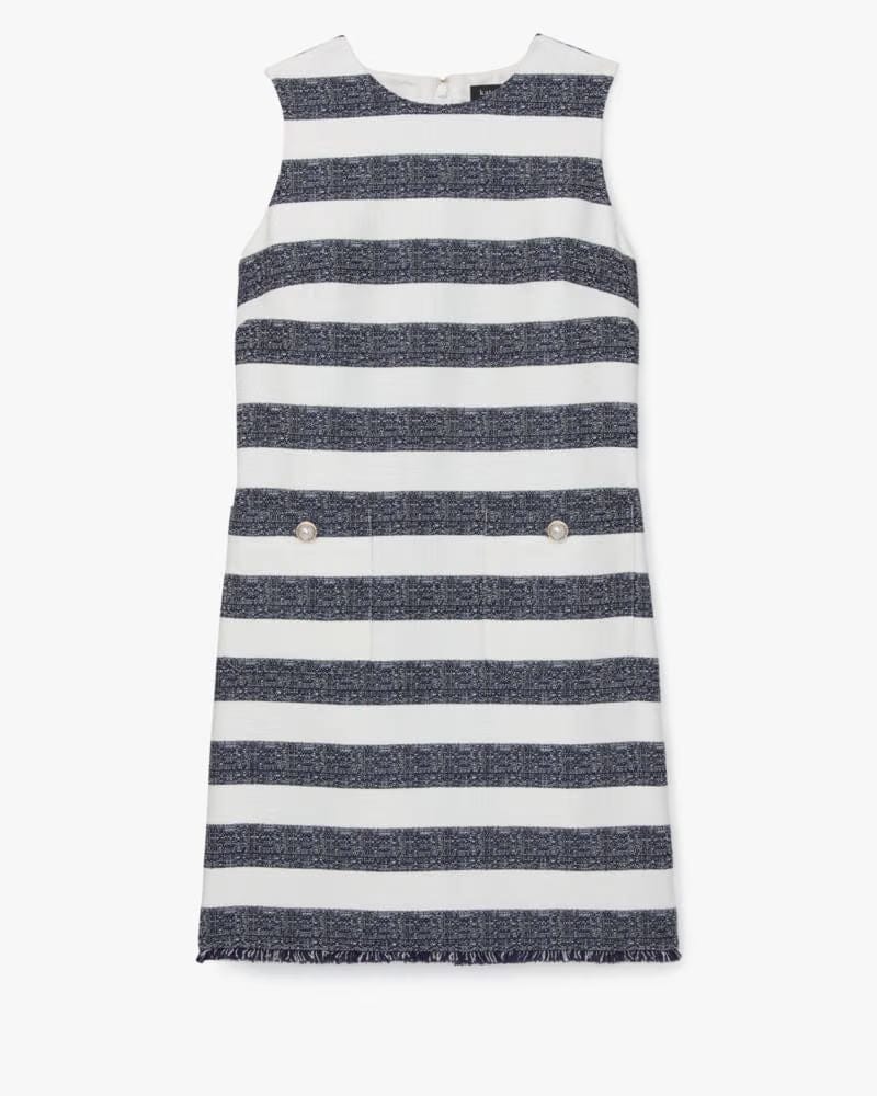 Sailor Stripe Tweed Shift Dress