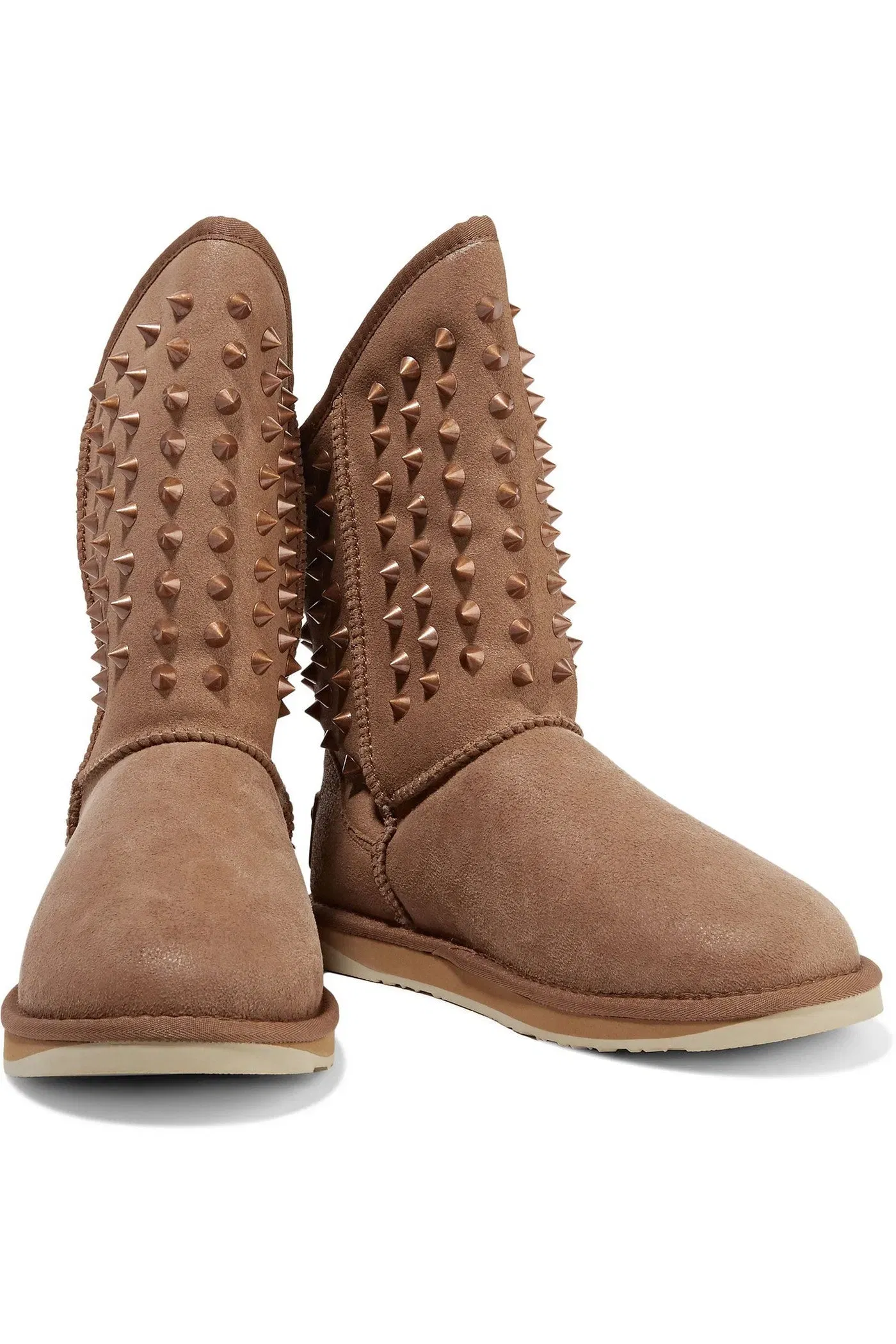Australia Luxe Collective Pistol Studded Shearling Boots Light Brown Women's