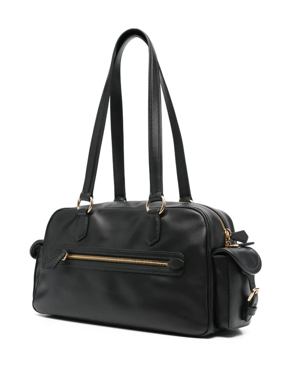 leather top-handle tote bag