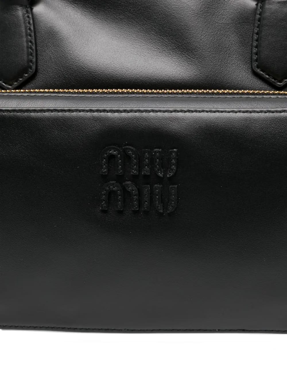 leather top-handle tote bag
