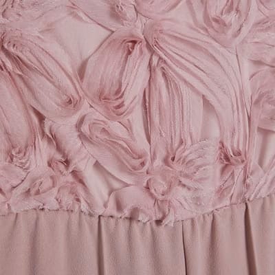 Pink 3D Flower Bandeau Jumpsuit