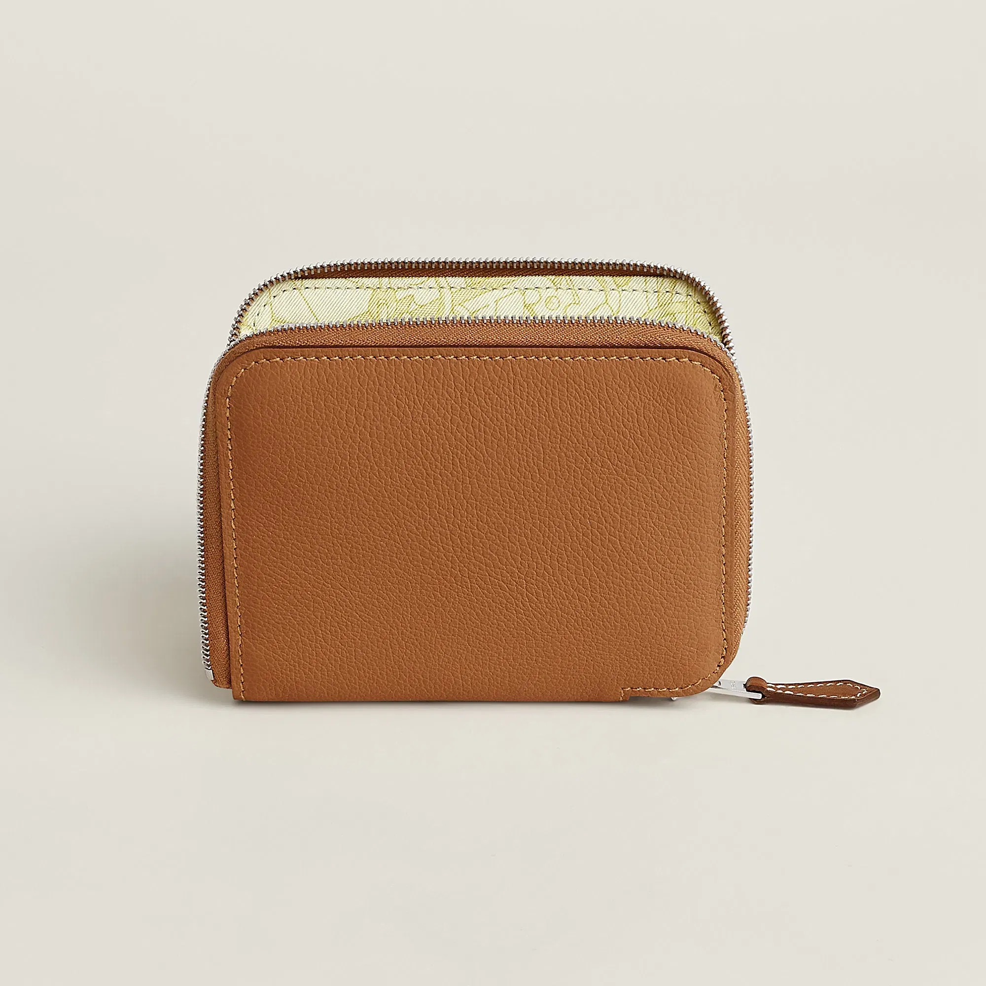 Hermes Silk'In Compact Wallet Cleste