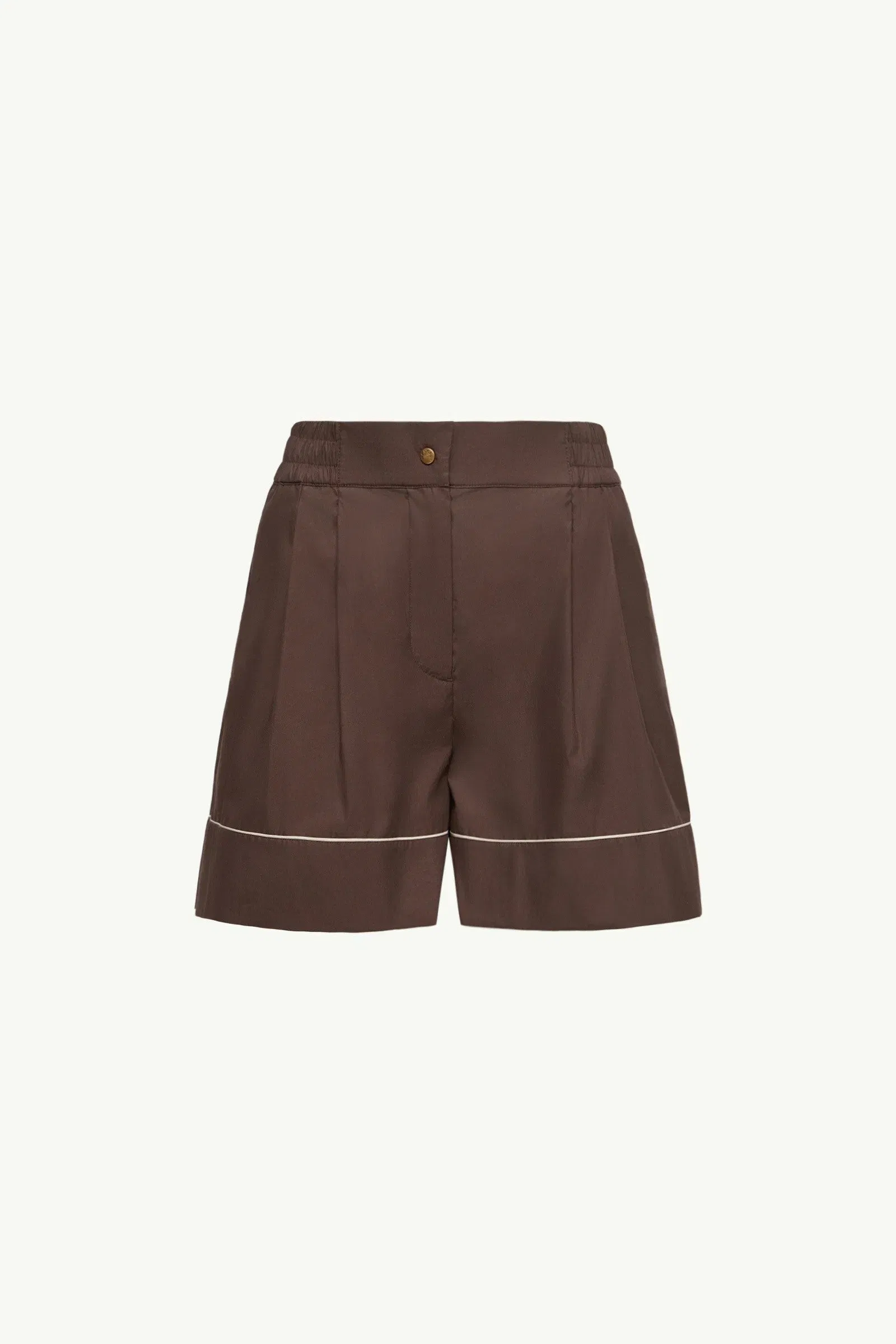 Moncler Tailored Cotton Blend Shorts Brown Brown
