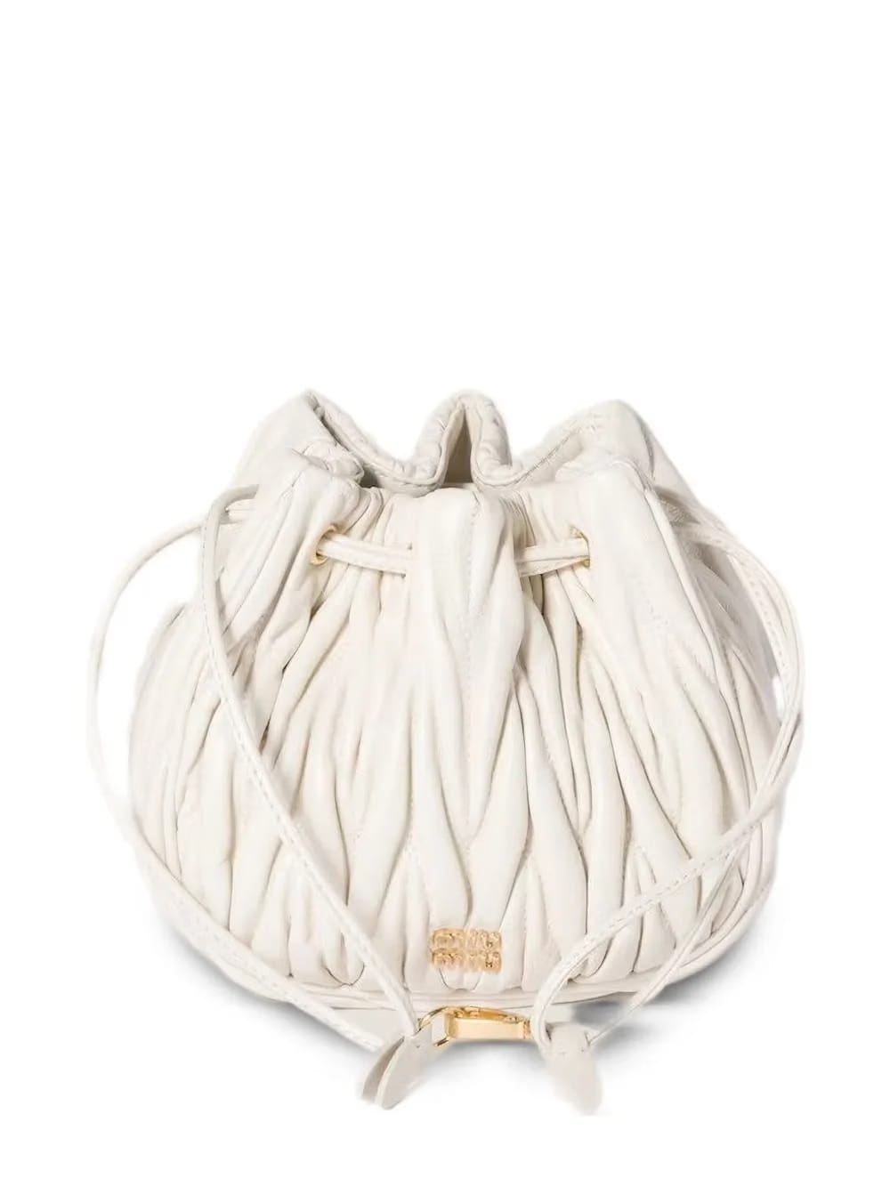 matelassé-motif pouch bag