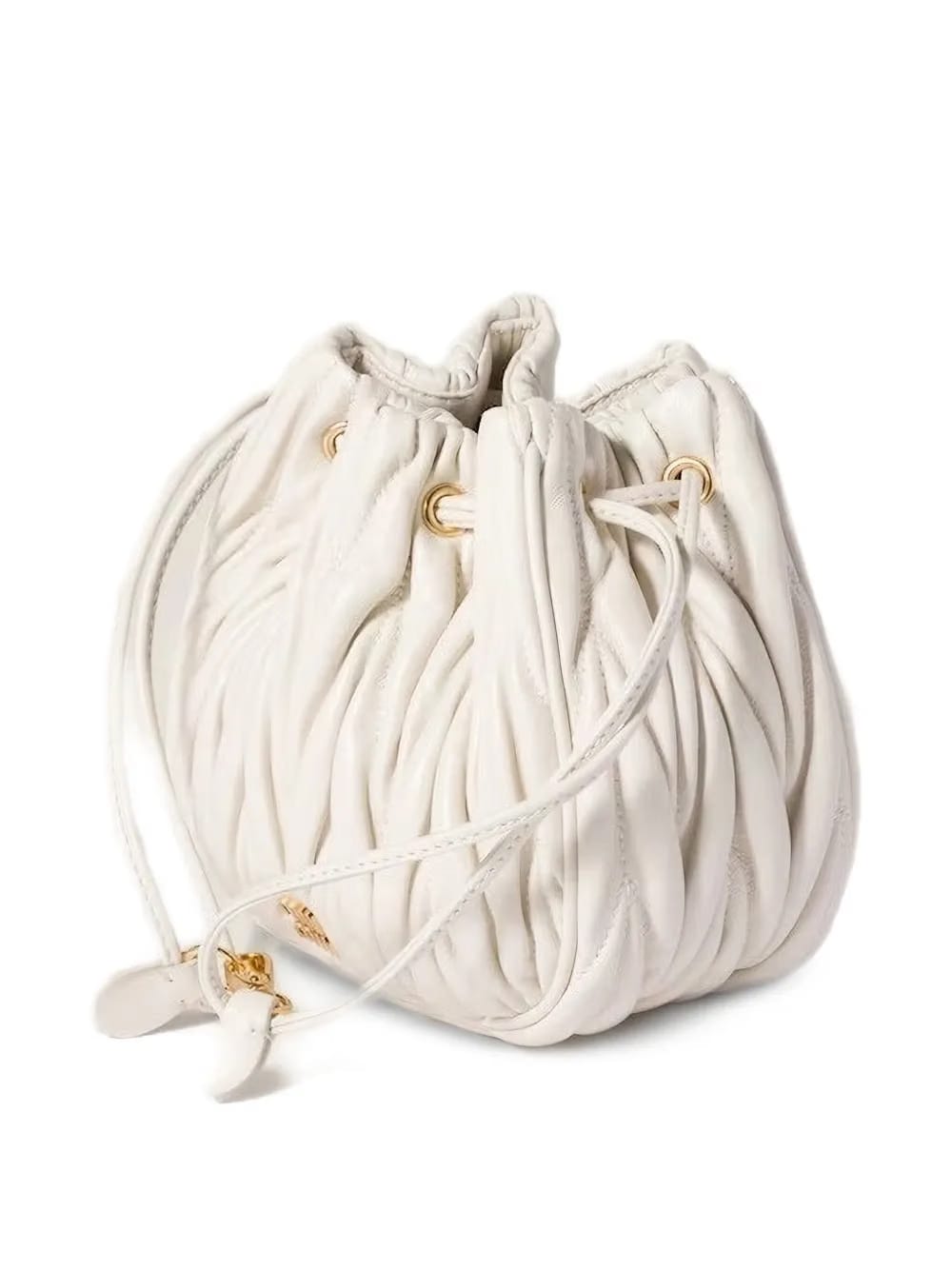 matelassé-motif pouch bag