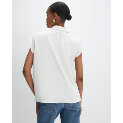 Cream Short Sleeve Relaxed Shirt