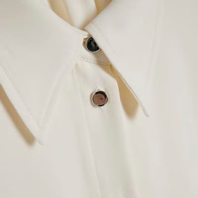 Cream Short Sleeve Relaxed Shirt