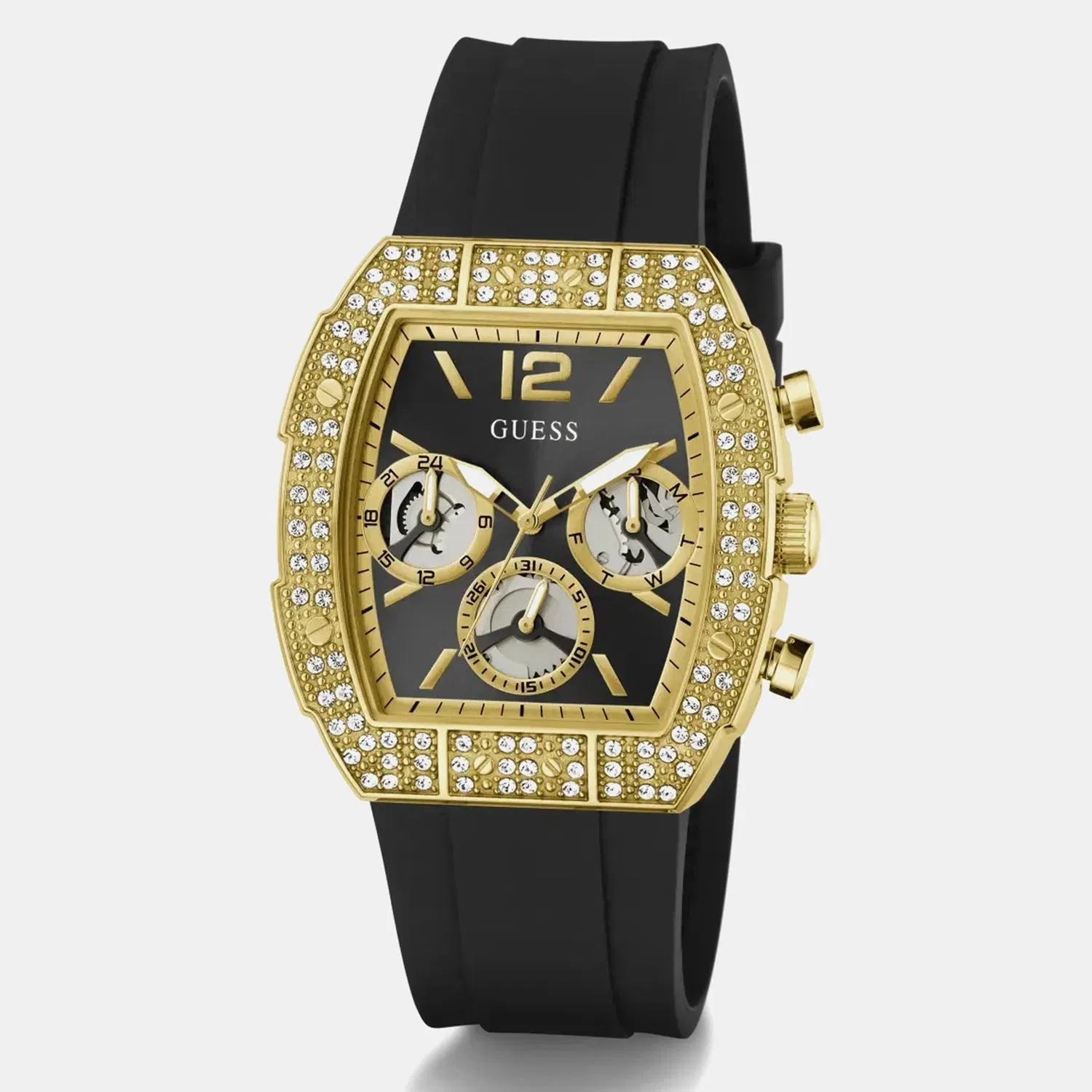 Guess Gt Phoenix Quantum Men Quartz Black Dial Analog Stainless Steel Gw1069G2