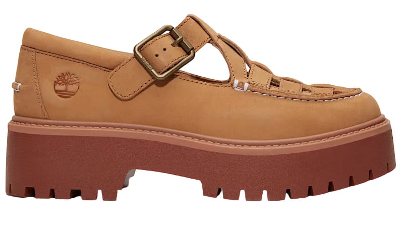 Timberland Stone Street Platform Buckle Medium Beige Nubuck (W)