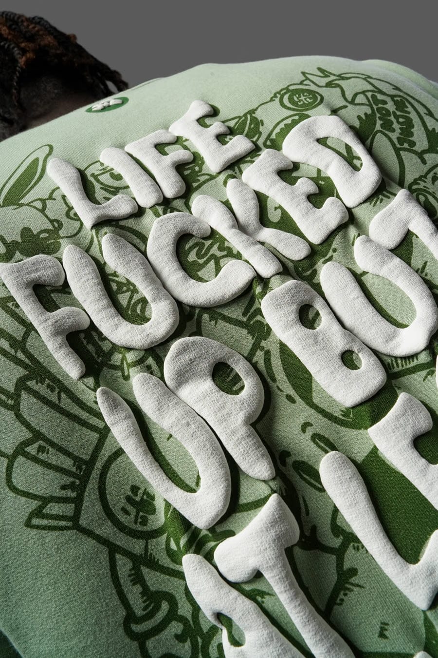 Life F*ced Up T-Shirt Aqua Green