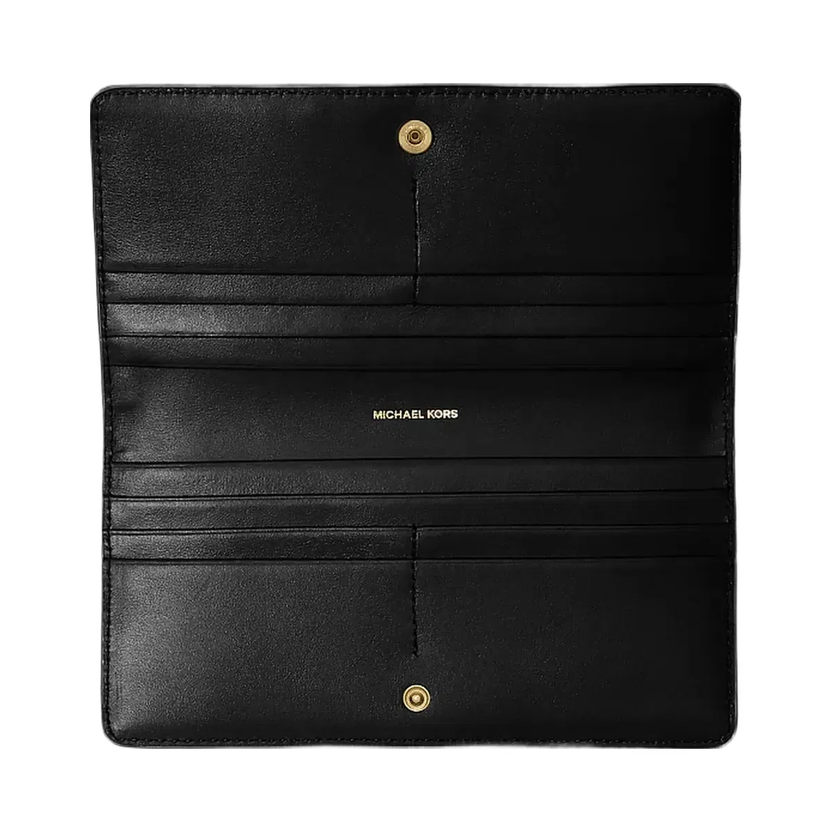Michael Kors Bryant Large Pebbled Leather Snap-Front Wallet Black
