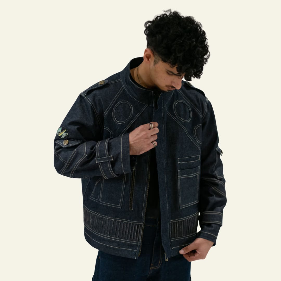 Blue Denim Space age Jacket