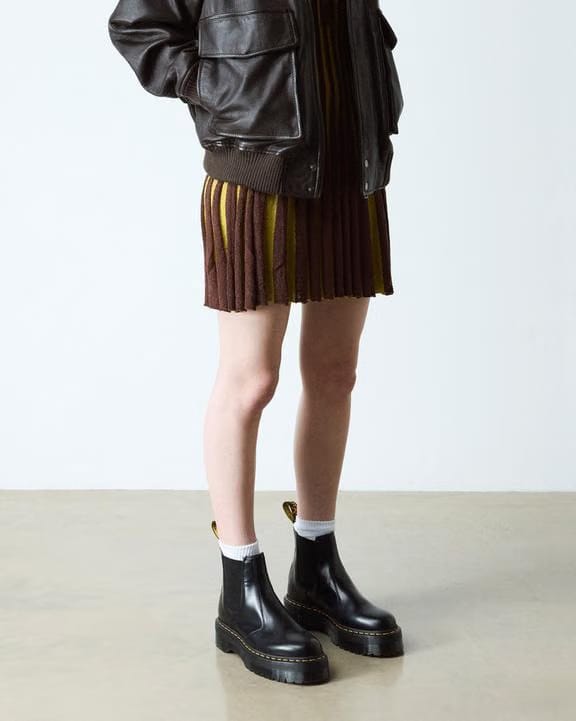 Dr Martens Smooth Leather Platform Chelsea Boots - Black