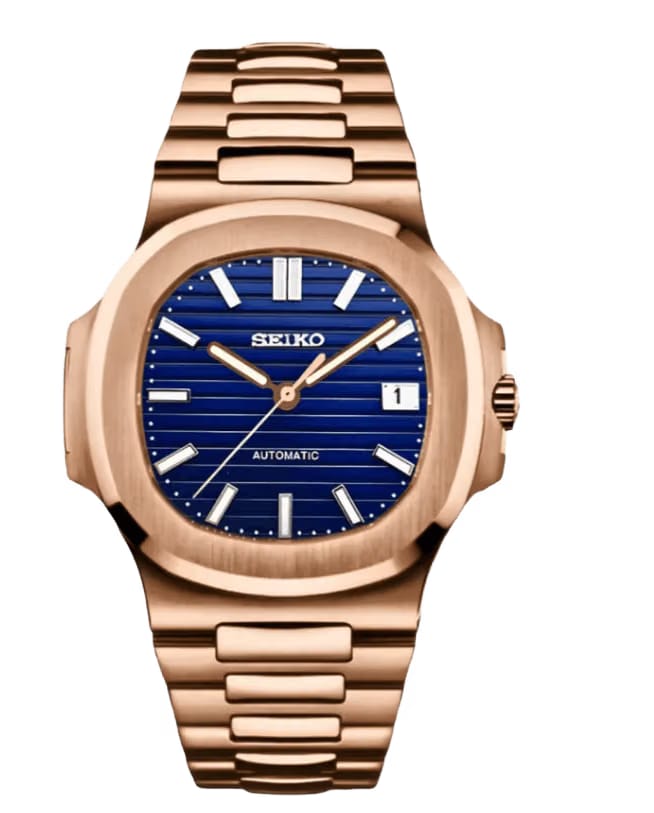 Seiko Mod Nautilus Rose Gold