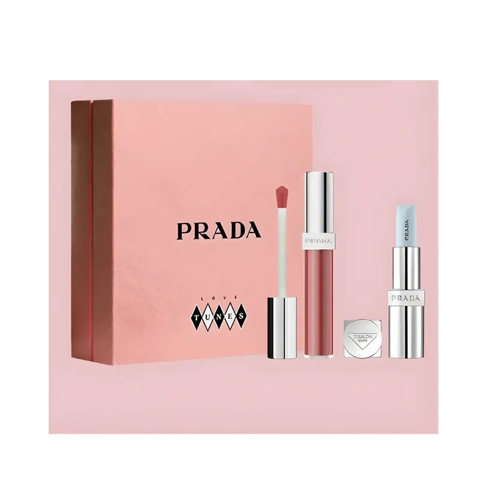 Prada Glass Lip Gloss Blue Lipstick Gift Set 2026 Valentine's Day Limited Edition
