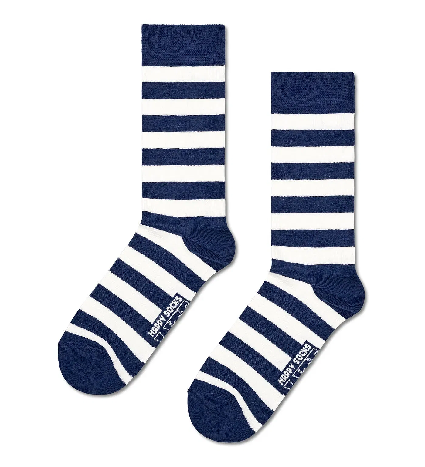 Happy Socks Unisex LITE Big Stripe Crew Length Socks for Women and Men