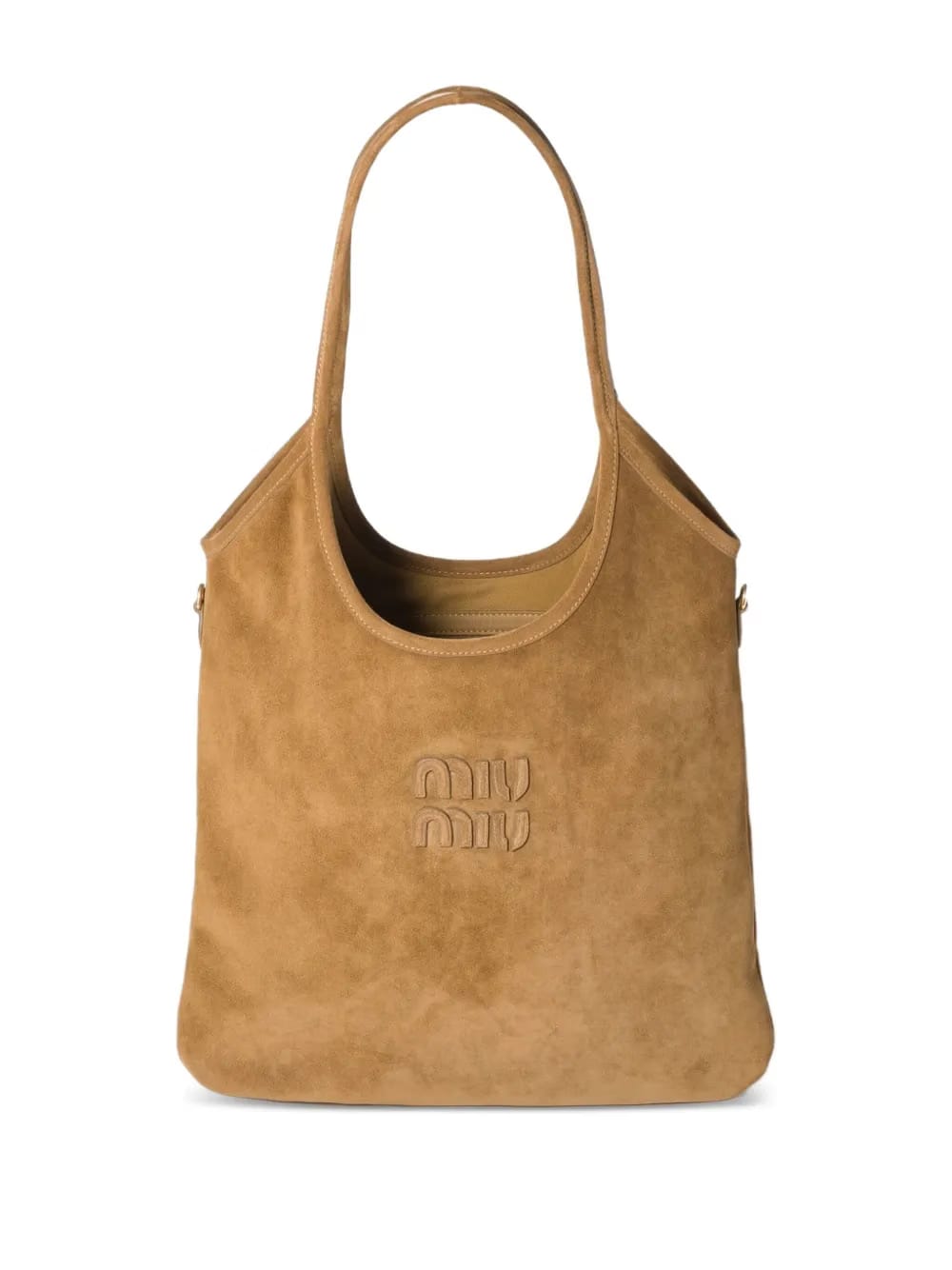 Ivy suede logo-detail shoulder bag