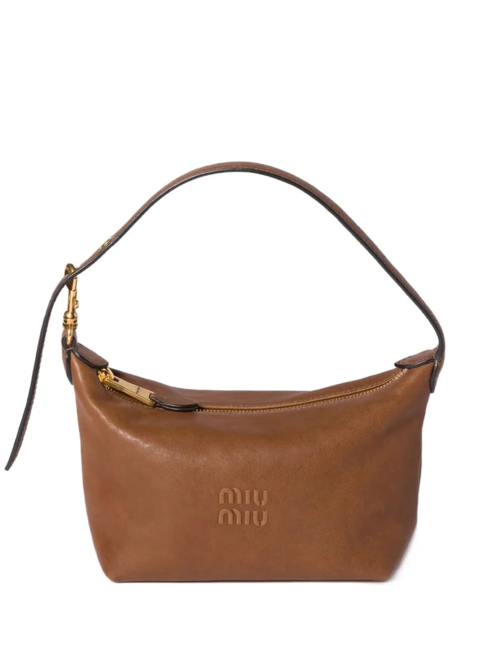 logo-embossed shoulder bag