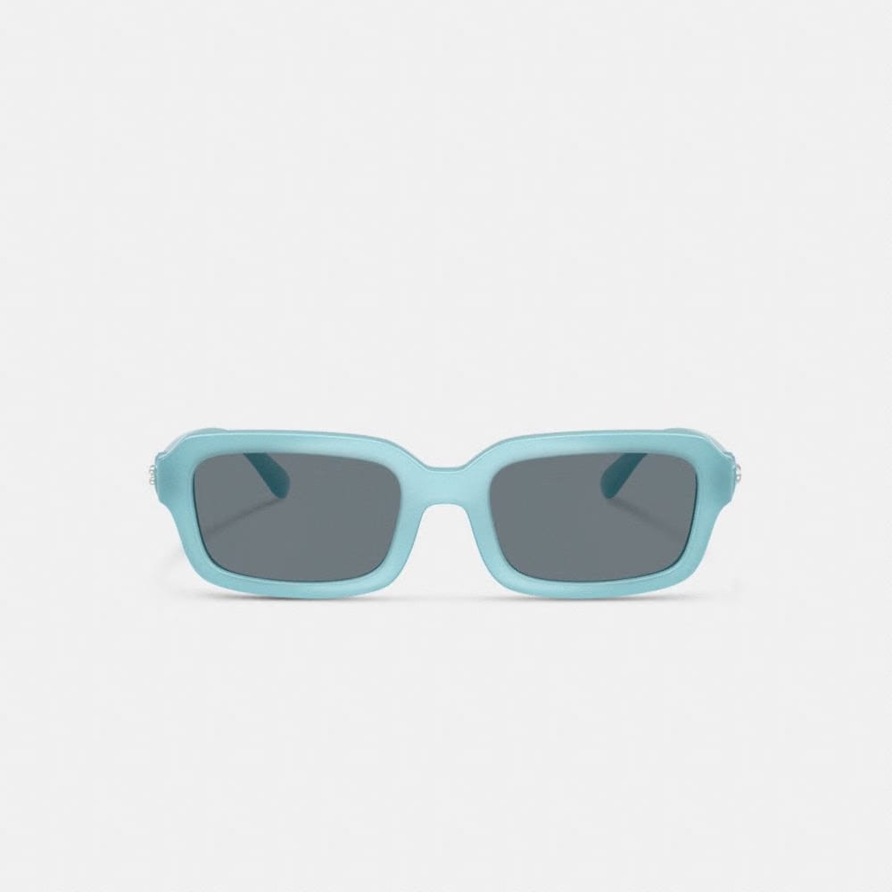 Coach C Heart Narrow Square Sunglassses Blue