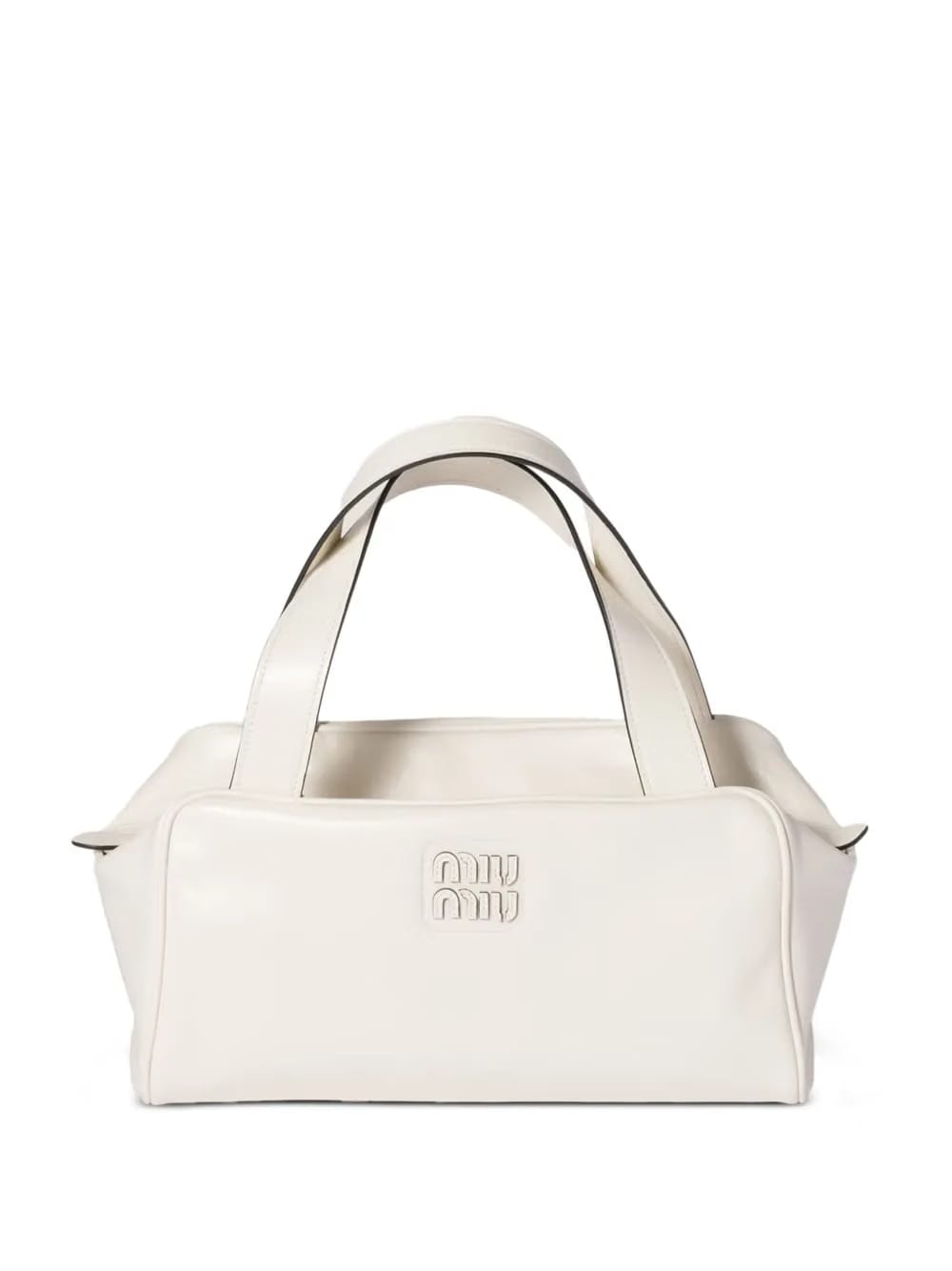 leather top-handle zip tote bag
