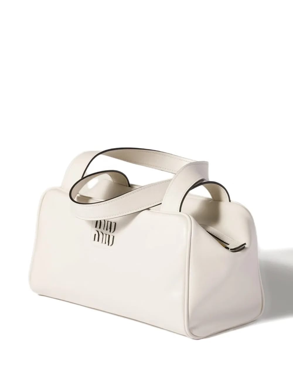 leather top-handle zip tote bag