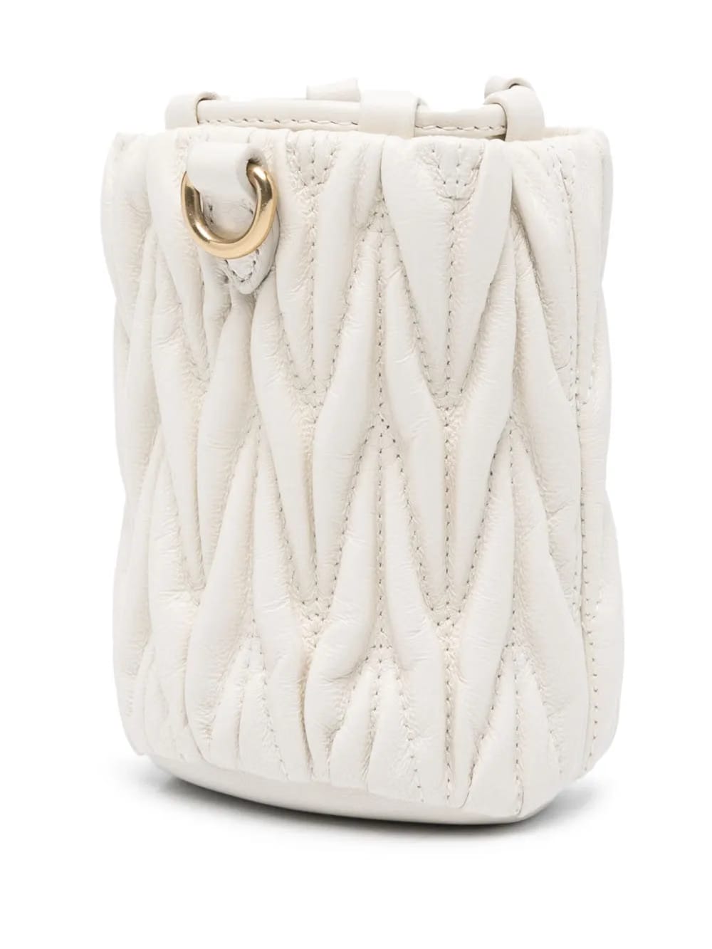 logo-lettering matelassé mini bag