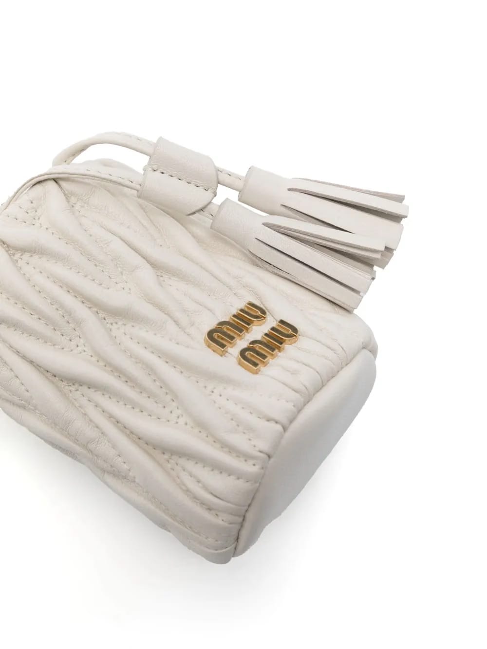 logo-lettering matelassé mini bag