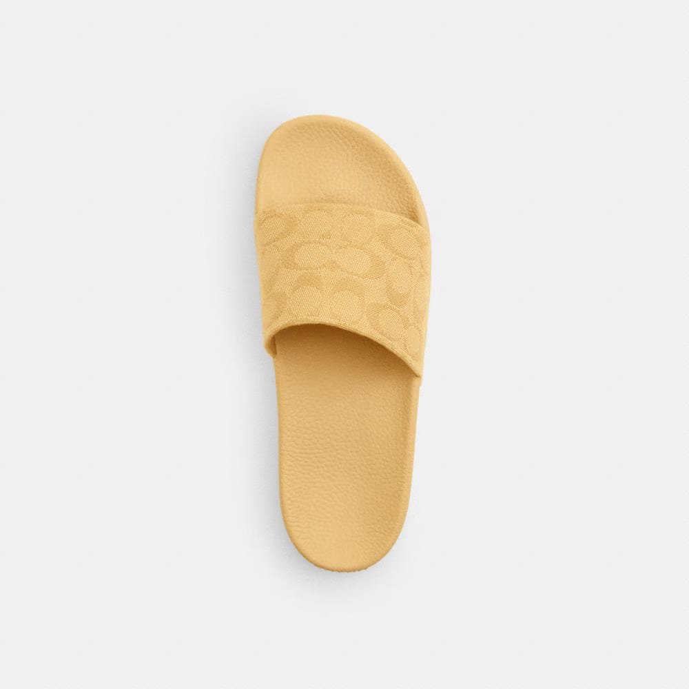 Women's Coach Udele Sport Slide In Signature Jacquard Canvas Vanilla