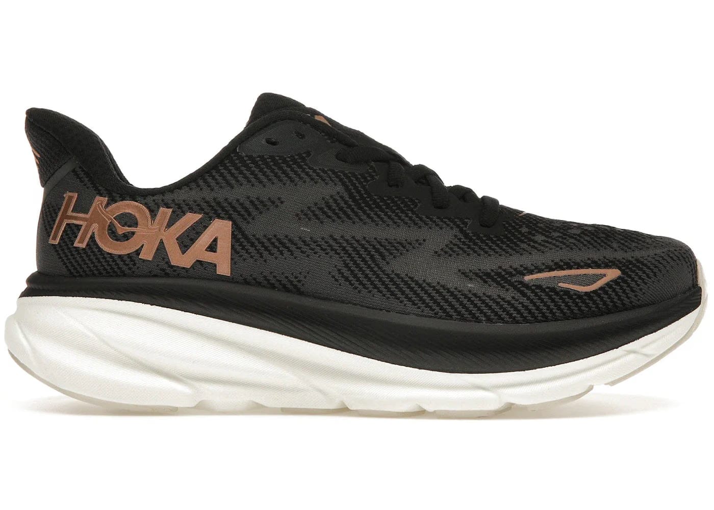 Hoka One One Clifton 9 Black Rose Gold Womens