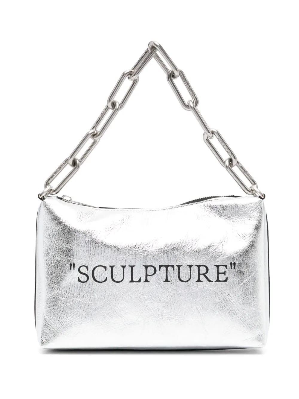 Block Pouch leather shoulder bag