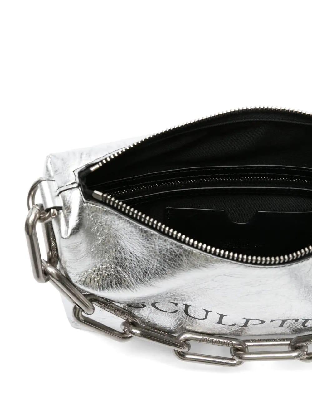 Block Pouch leather shoulder bag