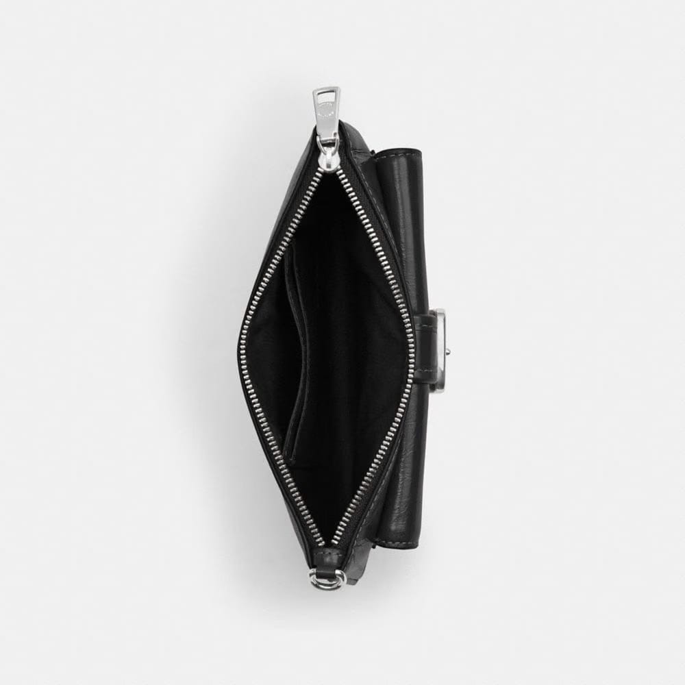 Coach Ashton Wristlet Silver Black