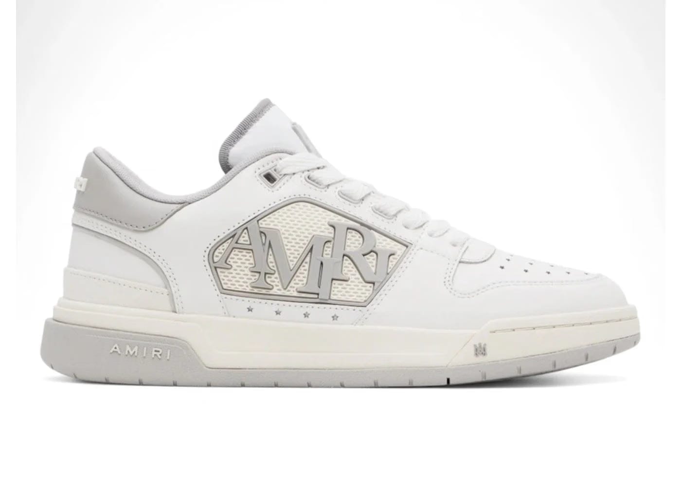 Amiri Classic Low Logo - White Grey