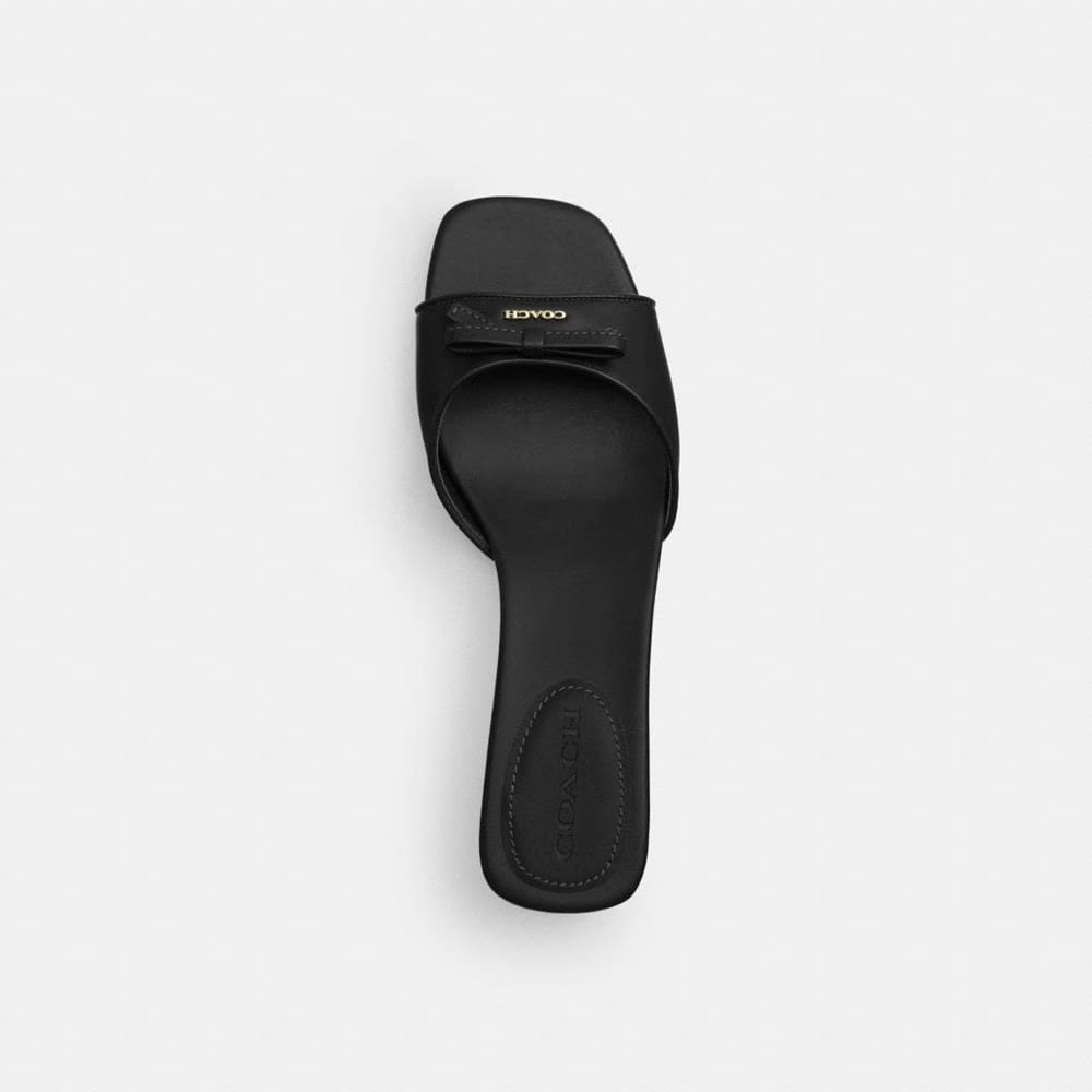 Women's Coach Bow Kitten Heel Sandal Black