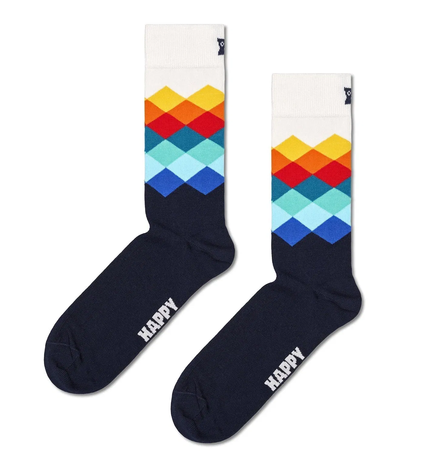 Happy Socks Unisex 4-Pack Multi-Color Crew Length Socks Gift Set for Women and Men