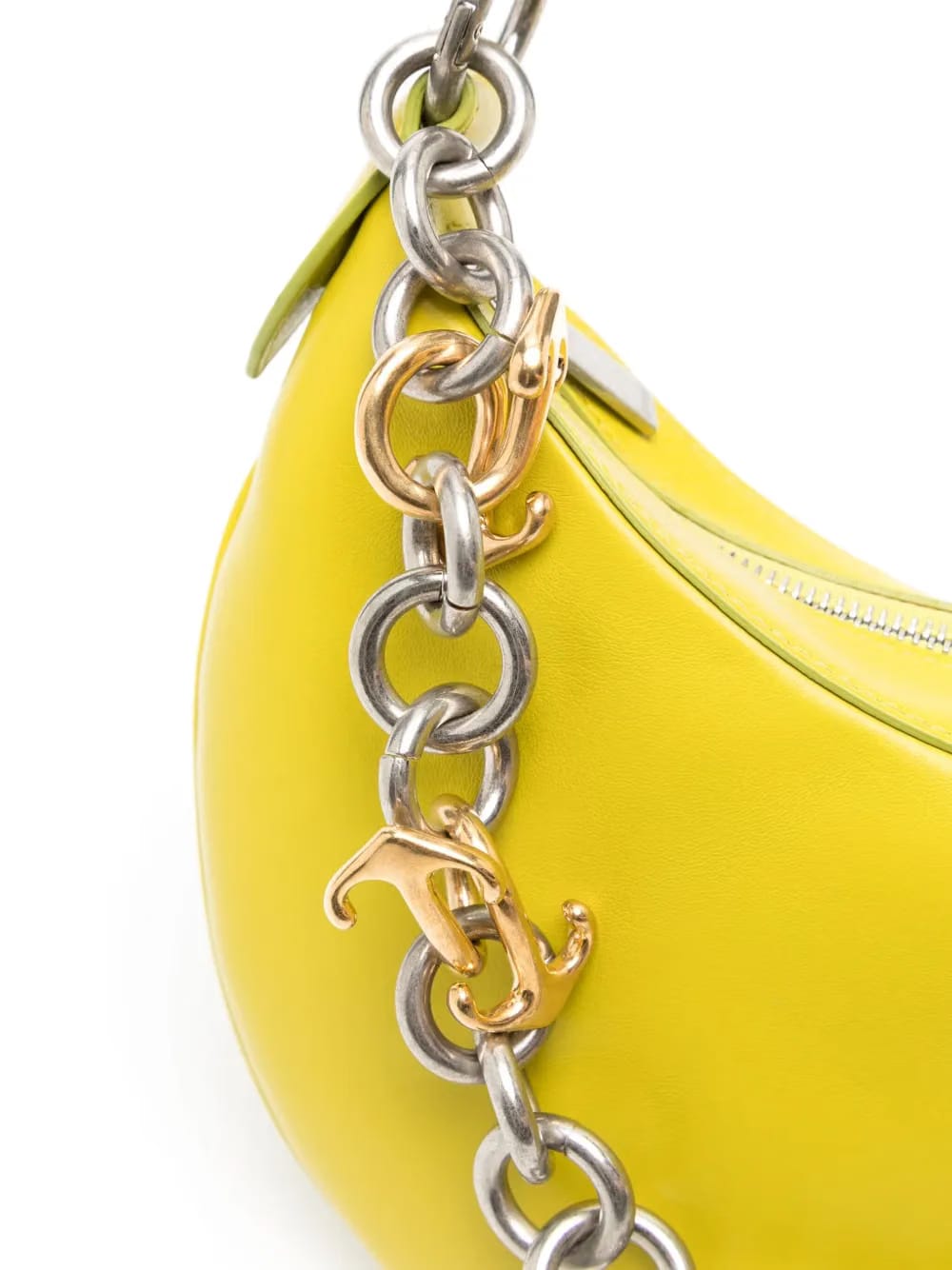 Hemisphere leather shoulder bag