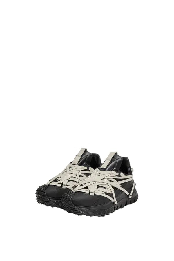 Moncler Moncler + Rick Owens Trailgrip Megalace Leather Sneakers Black