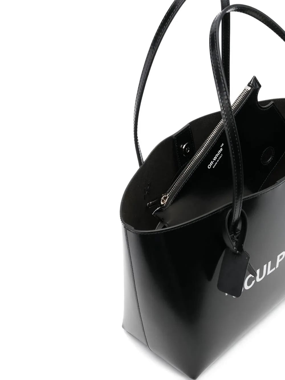 slogan-print tote bag