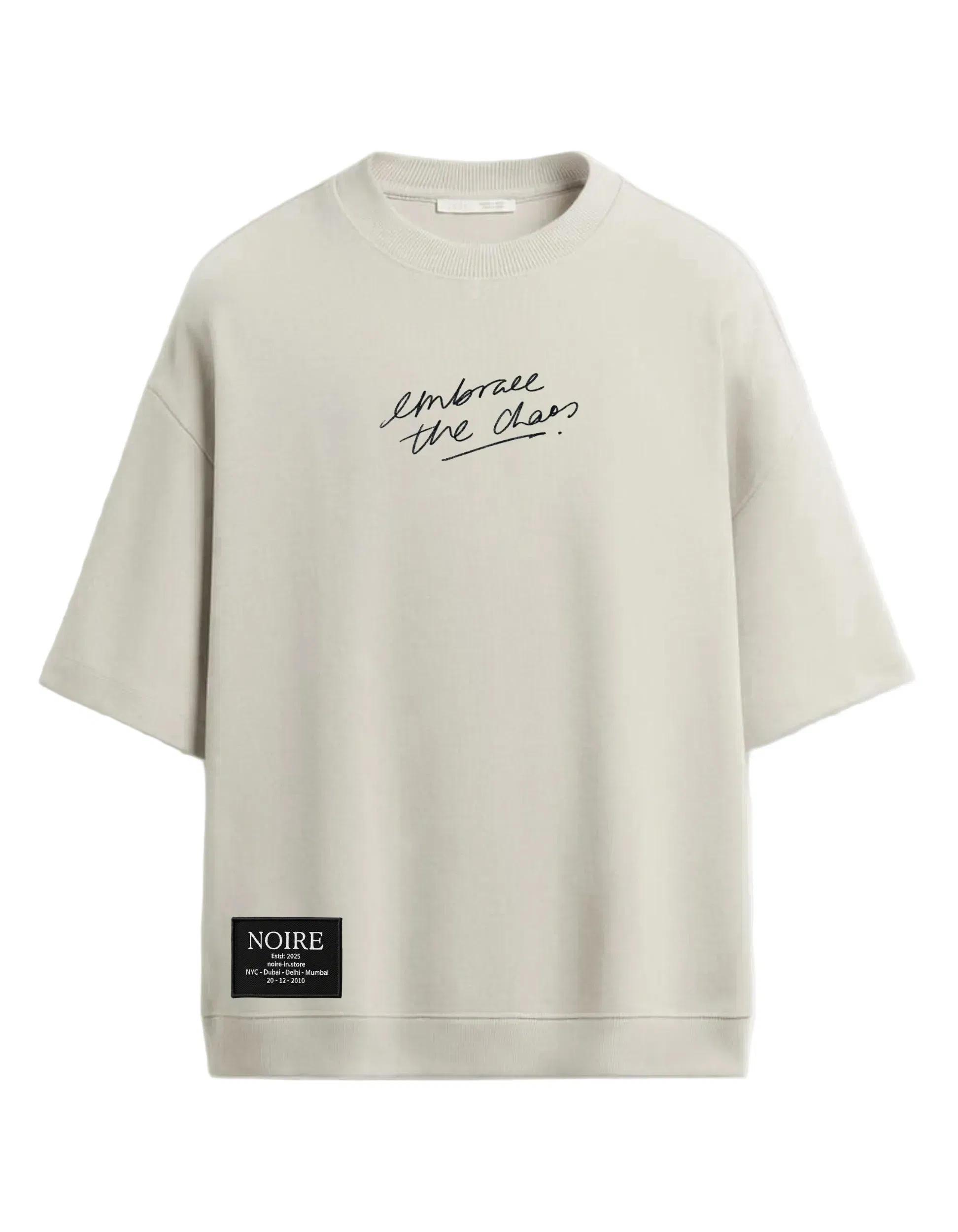 Chaos And A Quote Ribbed T-Shirt