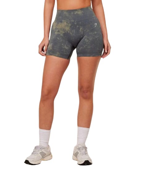 Women's Gymshark Everyday Seamless Washed Shorts 2.0 Gs Onyx Grey