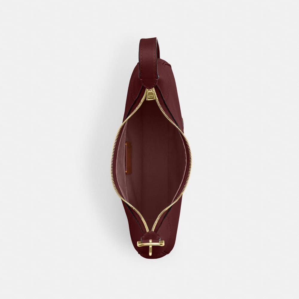 Coach Ella Shoulder Bag Gold Maroon
