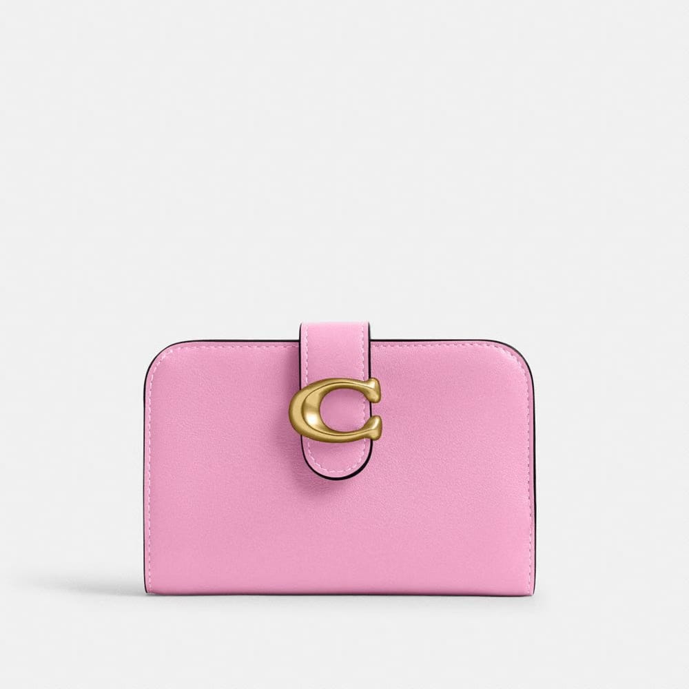 Coach Tabby Wallet Brass Flower Pink