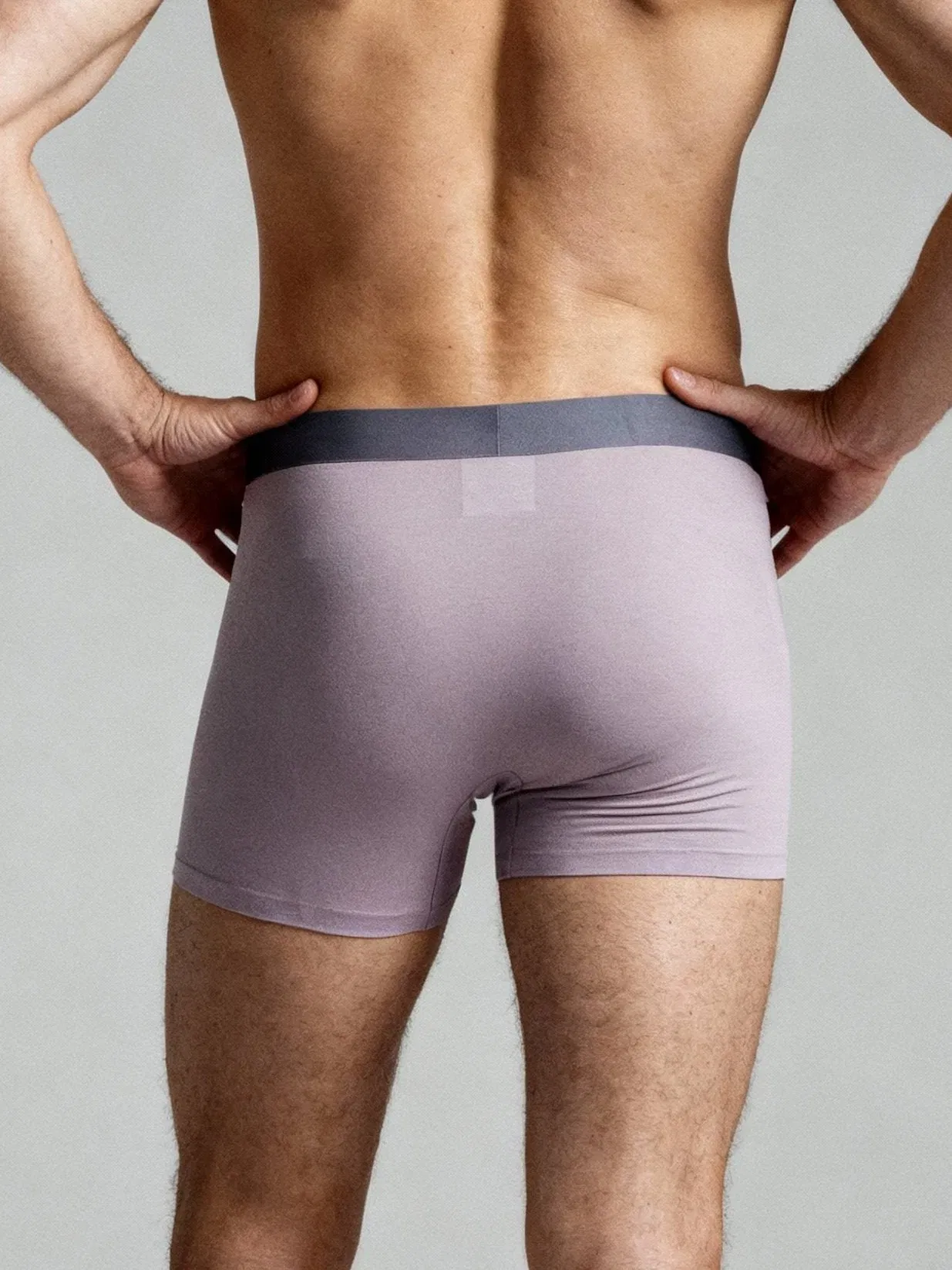 Men V WALK LIGHT PINK Solid Luxury Elastic Trunk by Manaca