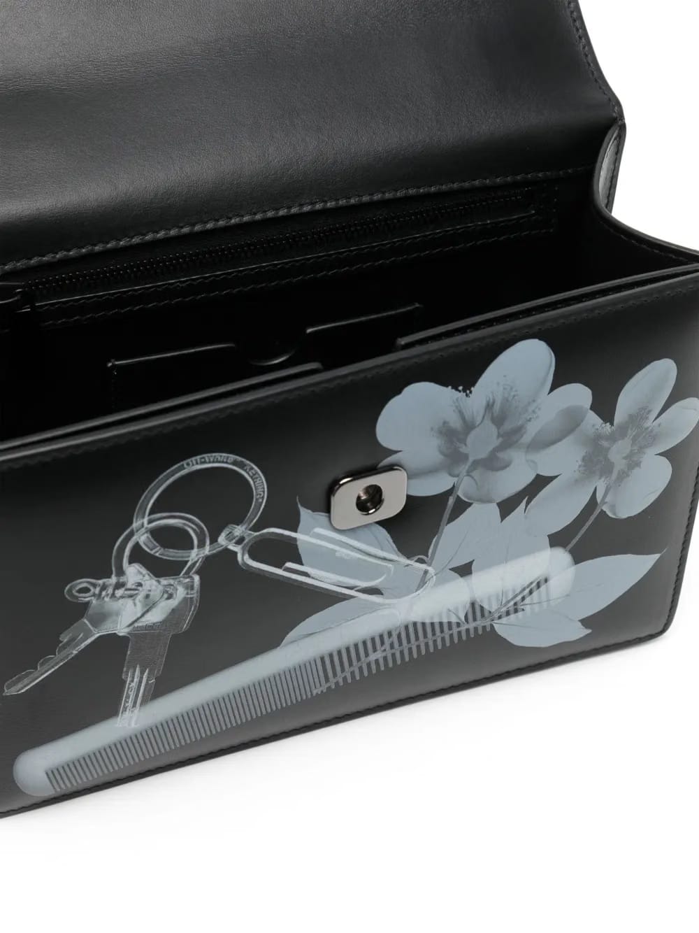Jitney X-ray print leather bag