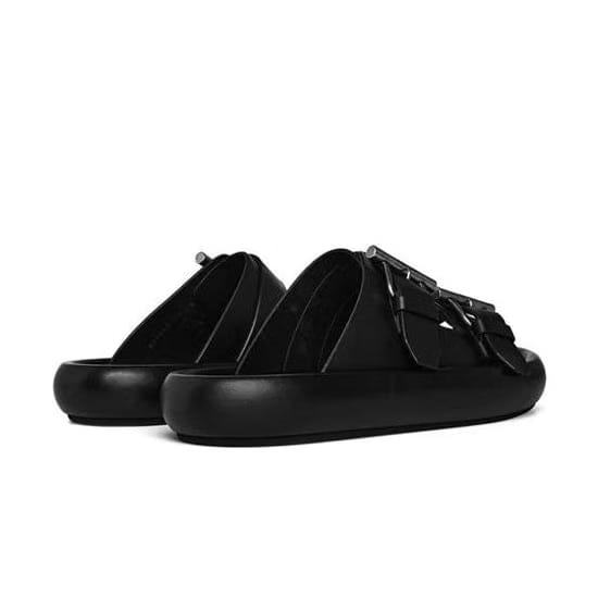 ALEXANDER MCQUEEN Leather Double Buckle Sandals